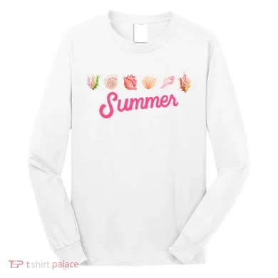 Summer Seashell Tropical Long Sleeve Shirt