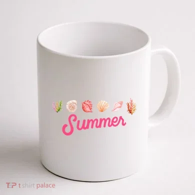 Summer Seashell Tropical Coffee Mug back