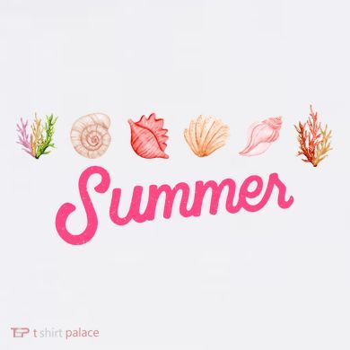Summer Seashell Tropical Urban Oversized Heavyweight T-Shirt