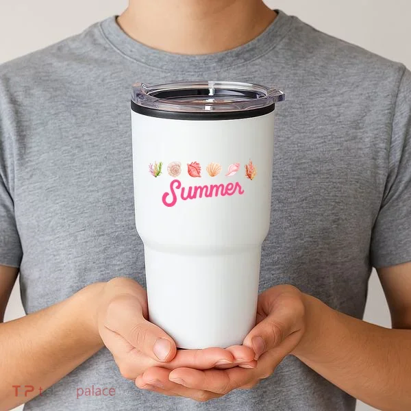 Summer Seashell Tropical Tumbler