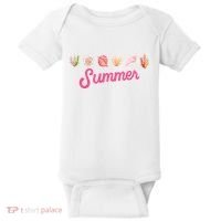 Summer Seashell Tropical Baby Bodysuit thumb 0