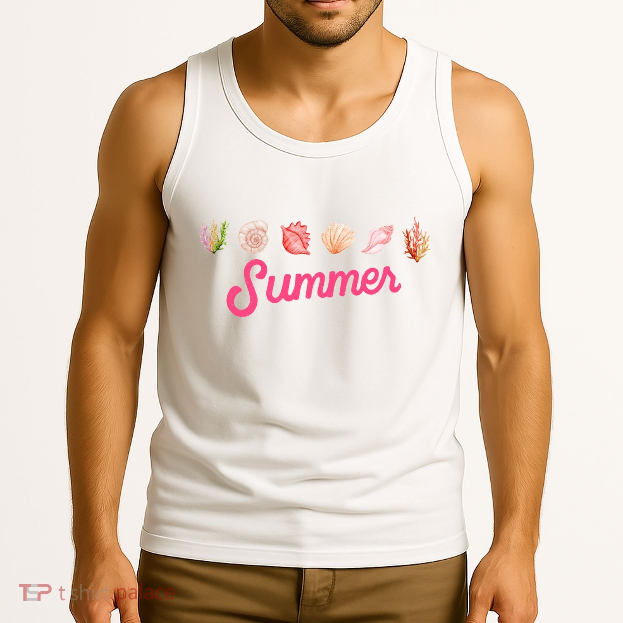 Summer Seashell Tropical Tank Top
