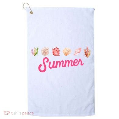 Summer Seashell Tropical Golf Towel
