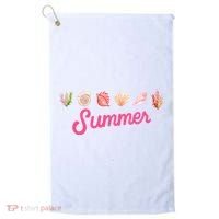 Summer Seashell Tropical Golf Towel thumb 0