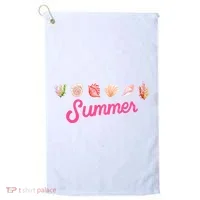 Summer Seashell Tropical Golf Towel thumb 0