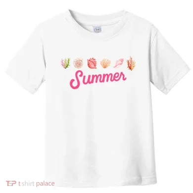 Summer Seashell Tropical Toddler T-Shirt