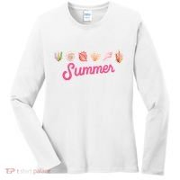 Summer Seashell Tropical Women's Long Sleeve Shirt thumb 0
