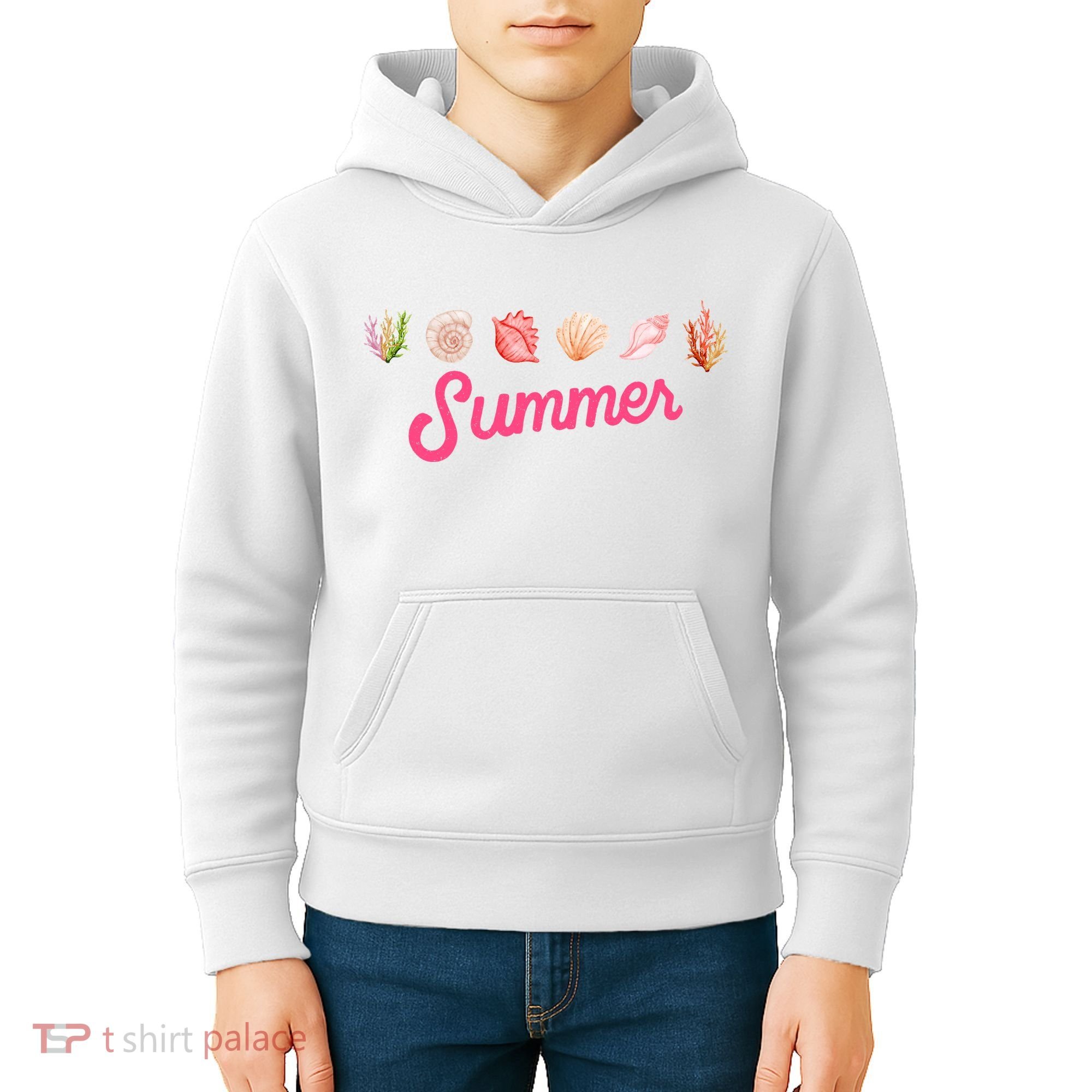 Summer Seashell Tropical Kids Hoodie
