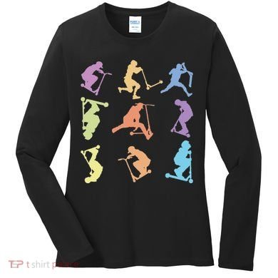 Stunt Scooter Tricks Women's Long Sleeve Shirt