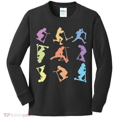 Stunt Scooter Tricks Kids Long Sleeve Shirt