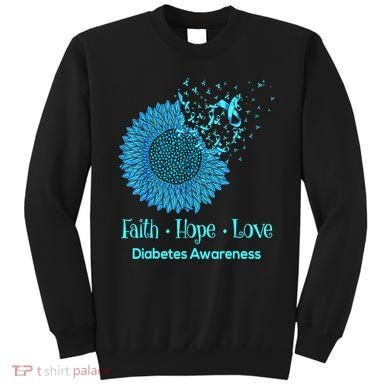 Support Squad Type 1 Diabetes Awareness T1D Blue Ribbon Sweatshirt