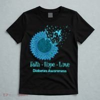 Support Squad Type 1 Diabetes Awareness T1D Blue Ribbon T-Shirt thumb 5