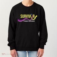 Survivor Stronger Than Cancer Bladder Cancer Awareness Women's Sweatshirt thumb 0
