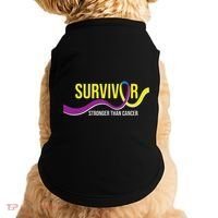 Survivor Stronger Than Cancer Bladder Cancer Awareness Doggie Tank thumb 0