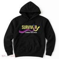 Survivor Stronger Than Cancer Bladder Cancer Awareness Hoodie thumb 0