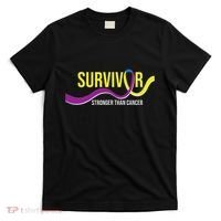 Survivor Stronger Than Cancer Bladder Cancer Awareness T-Shirt thumb 0