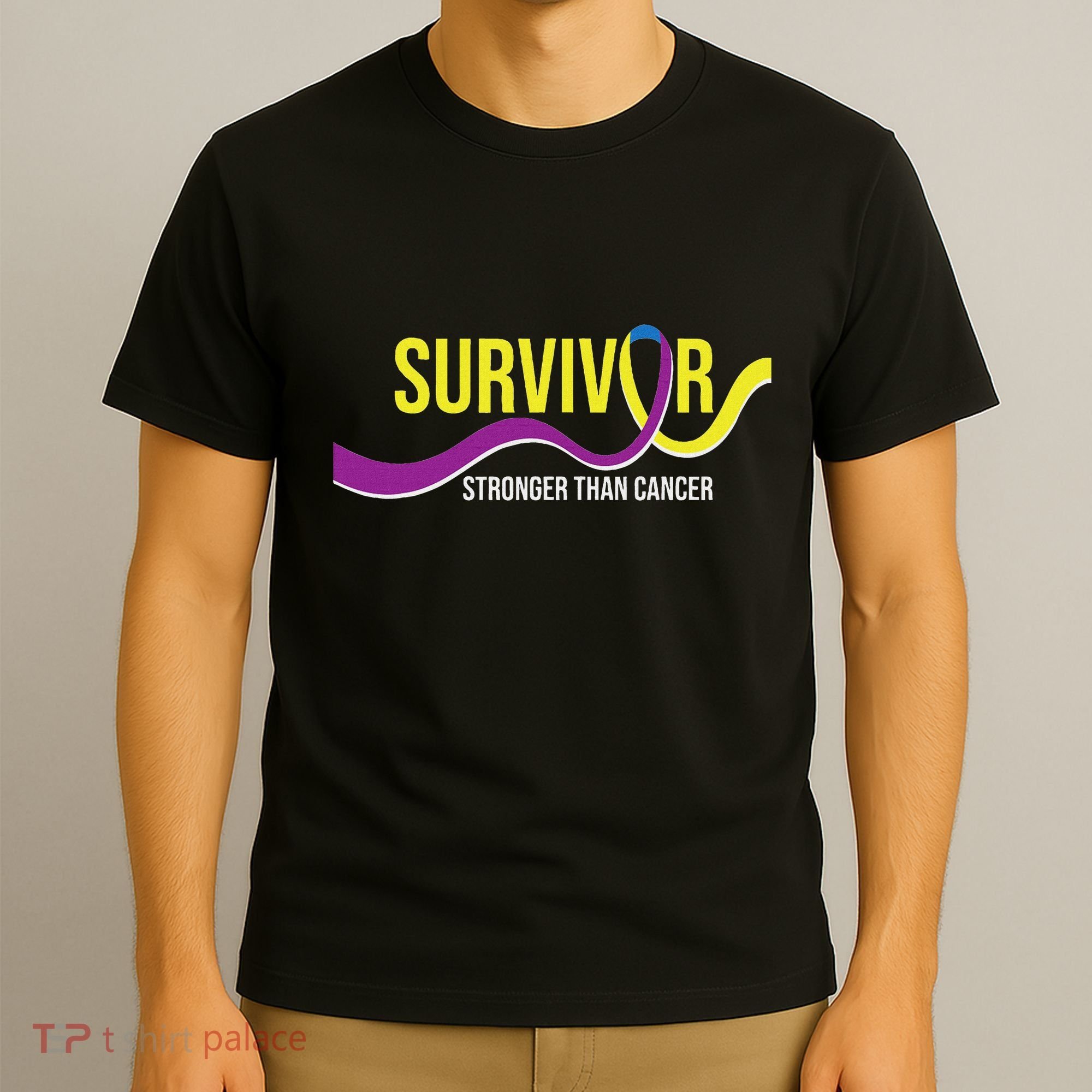 Survivor Stronger Than Cancer Bladder Cancer Awareness T-Shirt