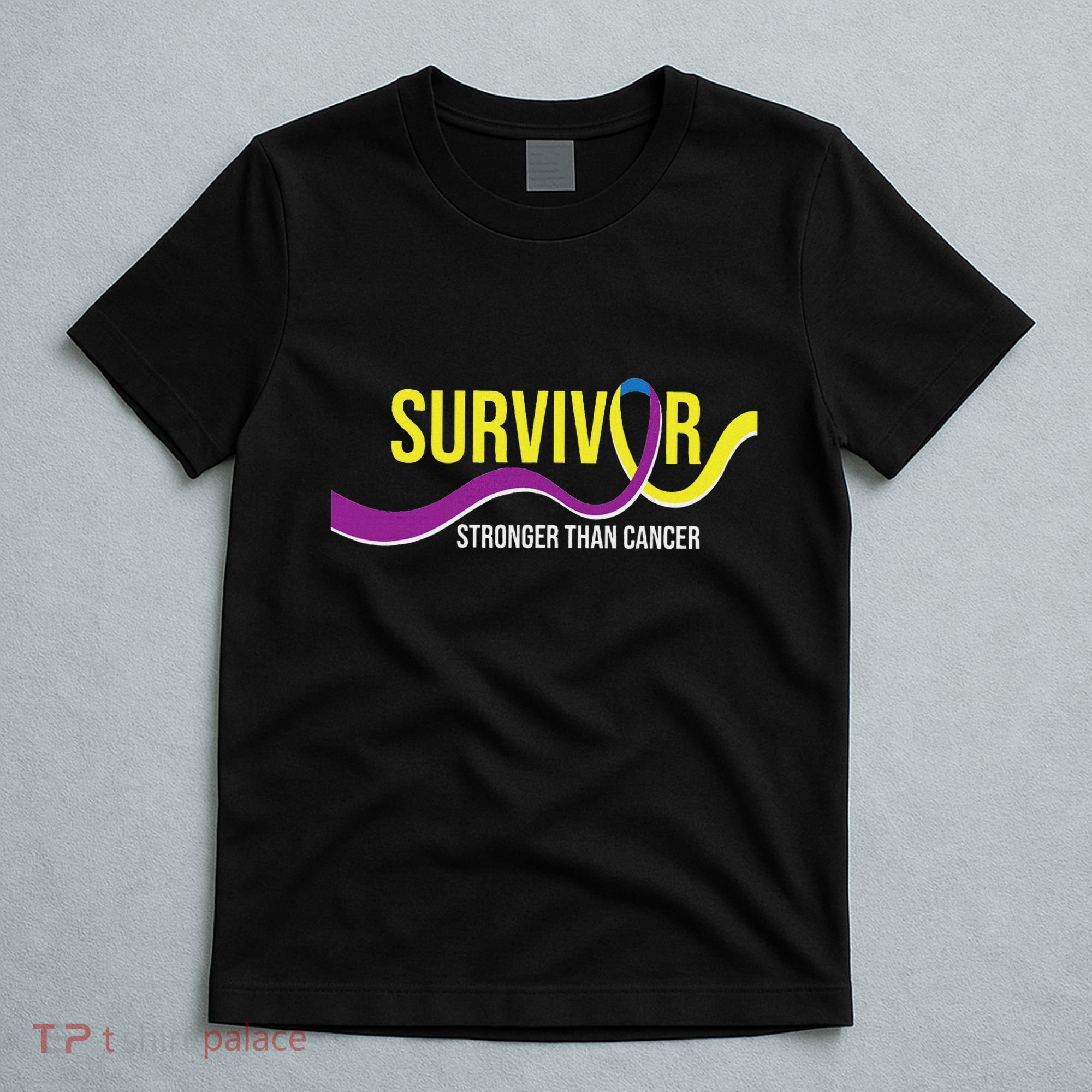 Survivor Stronger Than Cancer Bladder Cancer Awareness T-Shirt