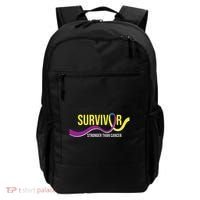 Survivor Stronger Than Cancer Bladder Cancer Awareness Backpack thumb 0