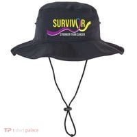 Survivor Stronger Than Cancer Bladder Cancer Awareness Bucket Hat thumb 0
