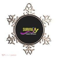 Survivor Stronger Than Cancer Bladder Cancer Awareness Ornament thumb 0