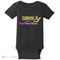 Survivor Stronger Than Cancer Bladder Cancer Awareness Baby Bodysuit thumb 0