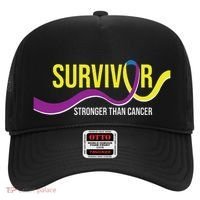 Survivor Stronger Than Cancer Bladder Cancer Awareness Hat thumb 0
