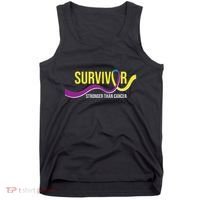 Survivor Stronger Than Cancer Bladder Cancer Awareness Tank Top thumb 0