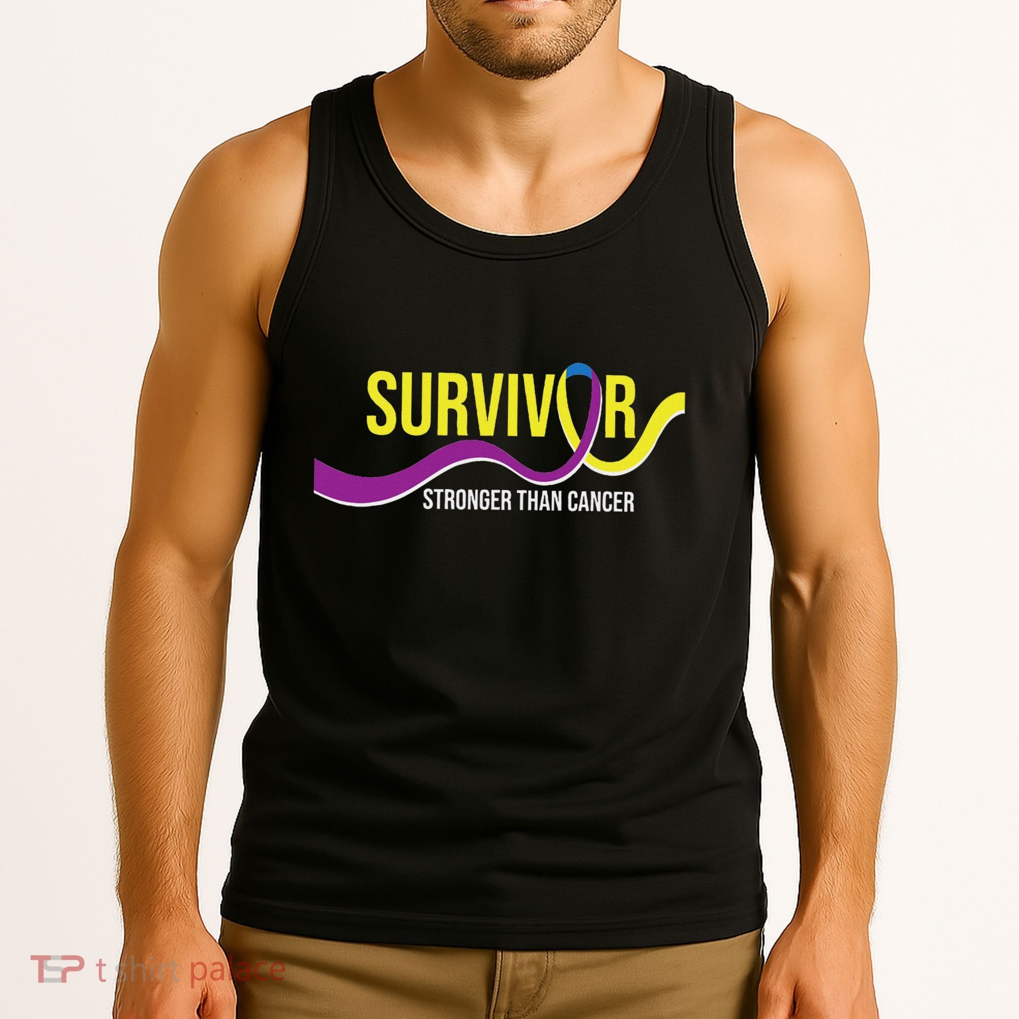 Survivor Stronger Than Cancer Bladder Cancer Awareness Tank Top