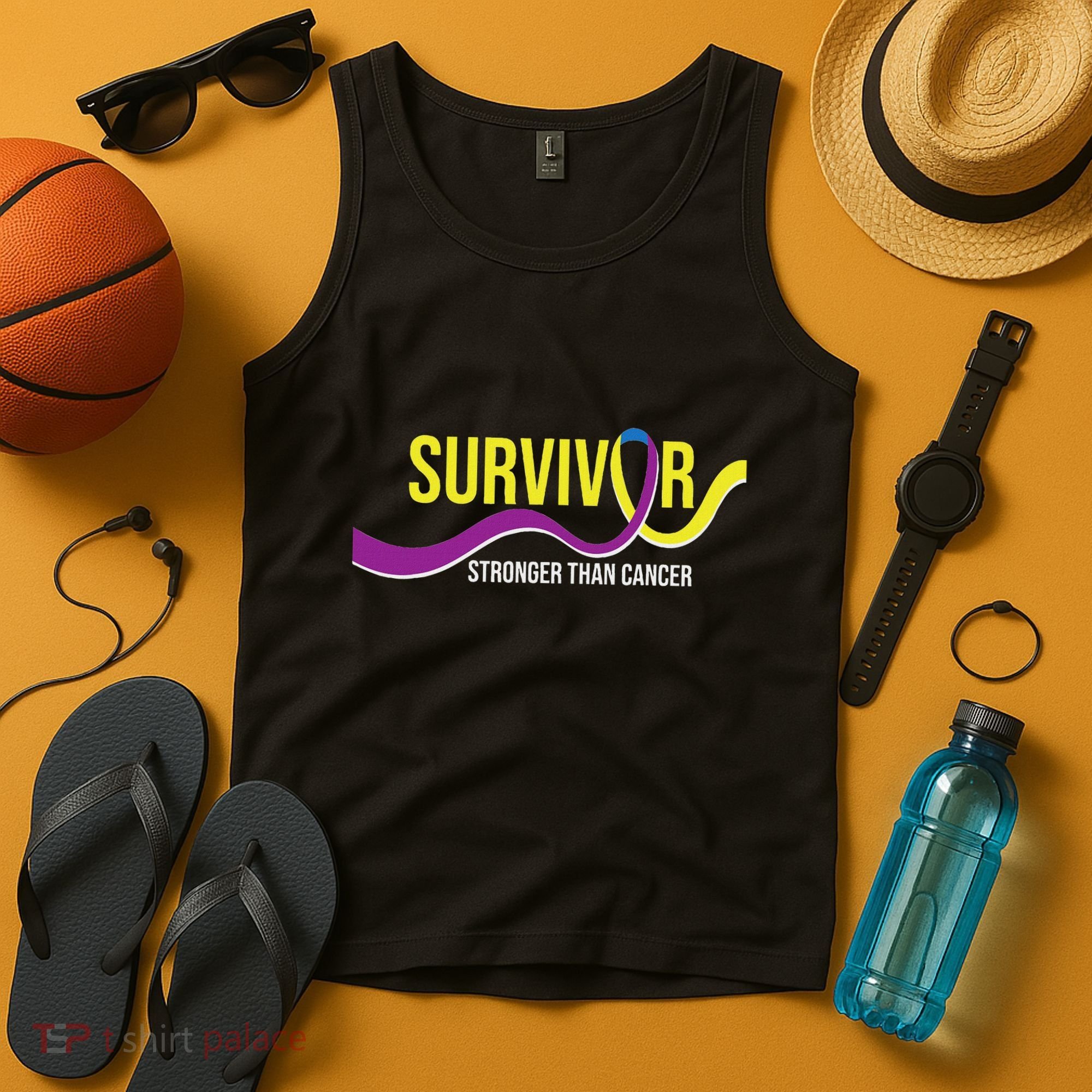Survivor Stronger Than Cancer Bladder Cancer Awareness Tank Top