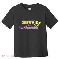 Survivor Stronger Than Cancer Bladder Cancer Awareness Toddler T-Shirt thumb 0