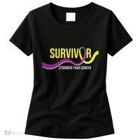 Survivor Stronger Than Cancer Bladder Cancer Awareness Women's T-Shirt thumb 0