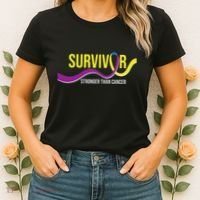 Survivor Stronger Than Cancer Bladder Cancer Awareness Women's T-Shirt thumb 2