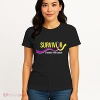 Survivor Stronger Than Cancer Bladder Cancer Awareness Women's T-Shirt thumb 4