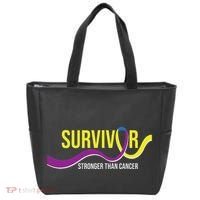 Survivor Stronger Than Cancer Bladder Cancer Awareness Tote Bag thumb 0