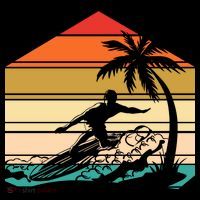 Surfer Summer Tropical Sunset Backpack thumb 2