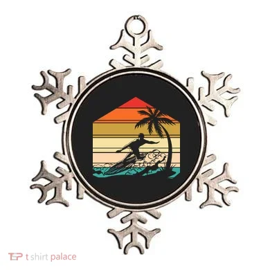 Surfer Summer Tropical Sunset Ornament
