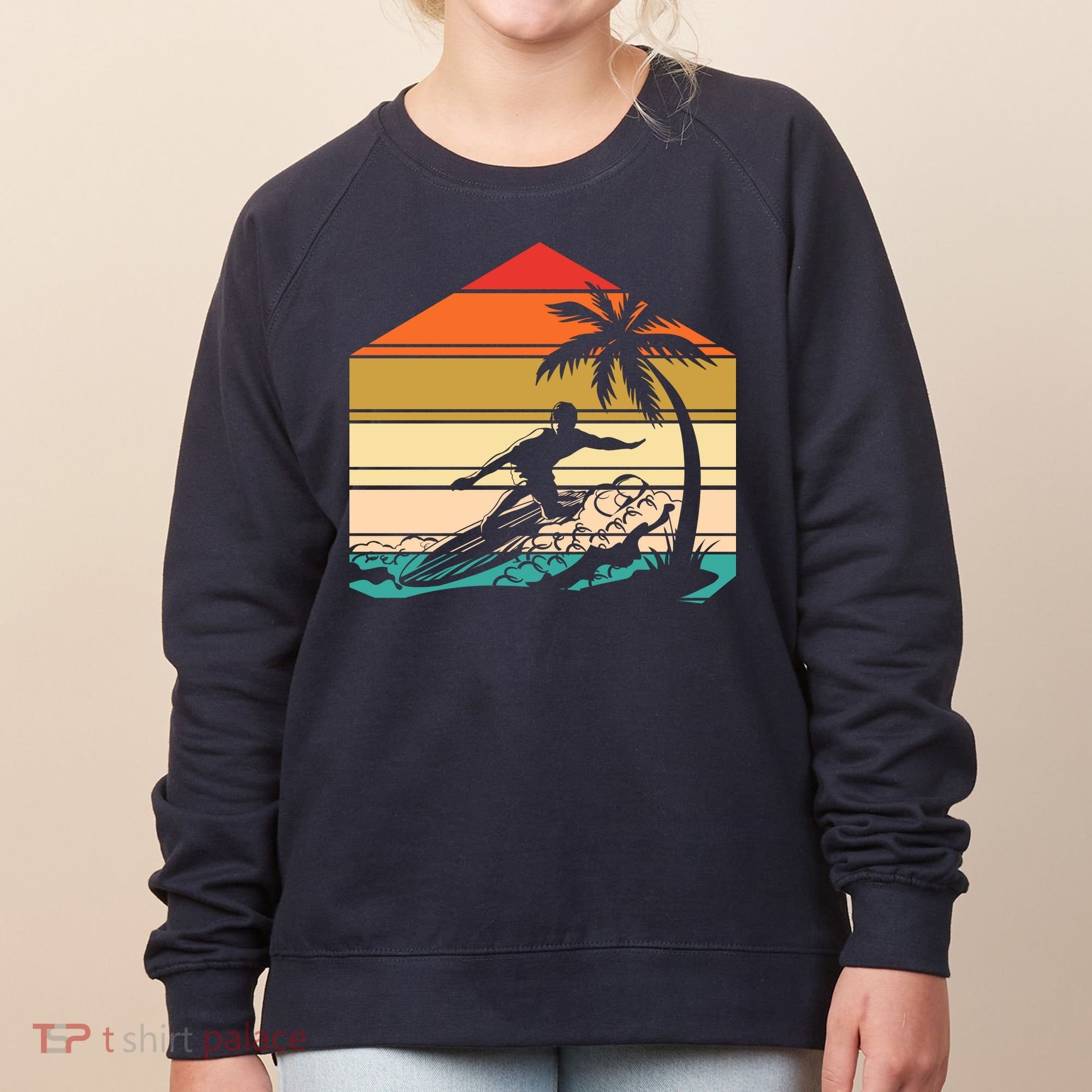 Surfer Summer Tropical Sunset Women's Sweatshirt