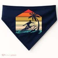 Surfer Summer Tropical Sunset USA-Made Doggie Bandana thumb 0