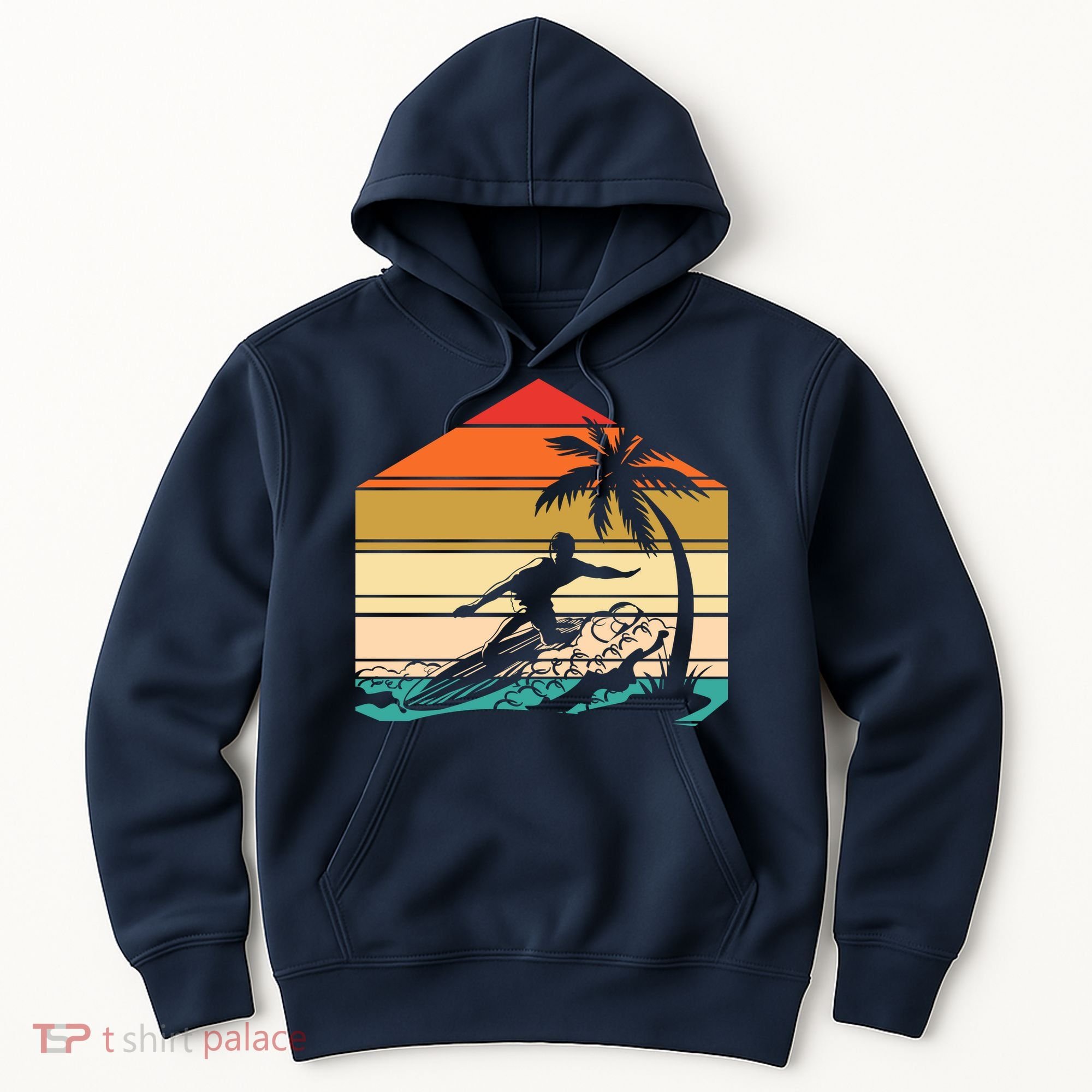 Surfer Summer Tropical Sunset Hoodie