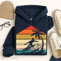 Surfer Summer Tropical Sunset Hoodie thumb 4