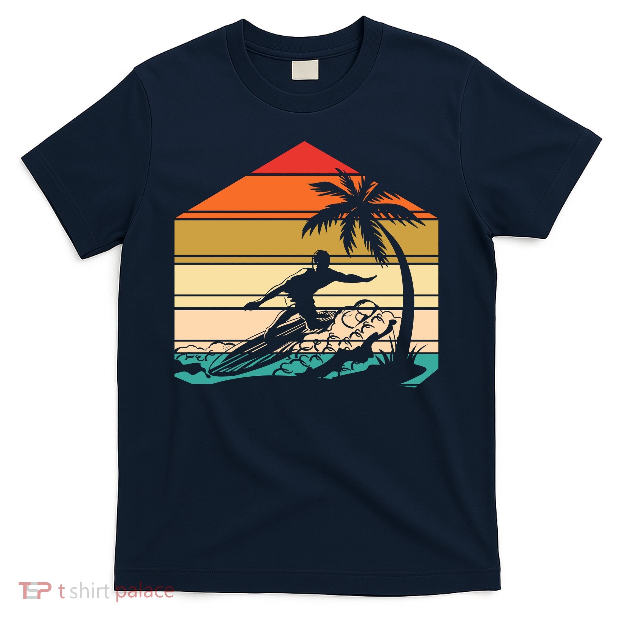 Surfer Summer Tropical Sunset T-Shirt