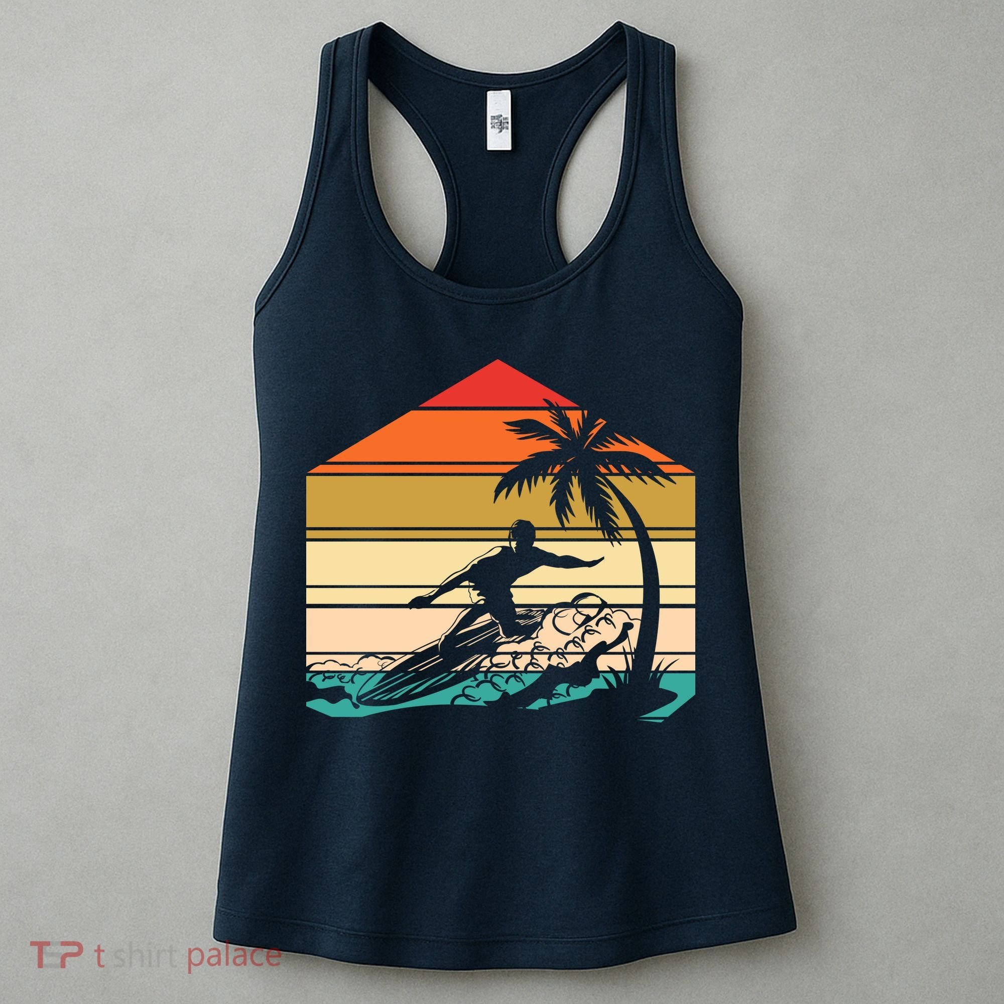 Surfer Summer Tropical Sunset Women's Tank Top