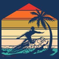 Surfer Summer Tropical Sunset Baby Bodysuit thumb 2