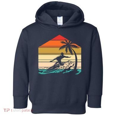 Surfer Summer Tropical Sunset Toddler Hoodie