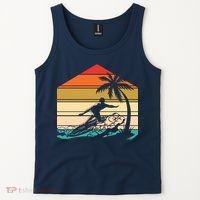 Surfer Summer Tropical Sunset Tank Top thumb 2