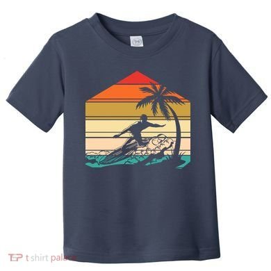 Surfer Summer Tropical Sunset Toddler T-Shirt
