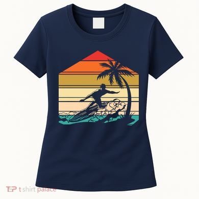Surfer Summer Tropical Sunset Women's T-Shirt