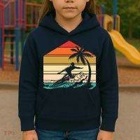 Surfer Summer Tropical Sunset Kids Hoodie thumb 3