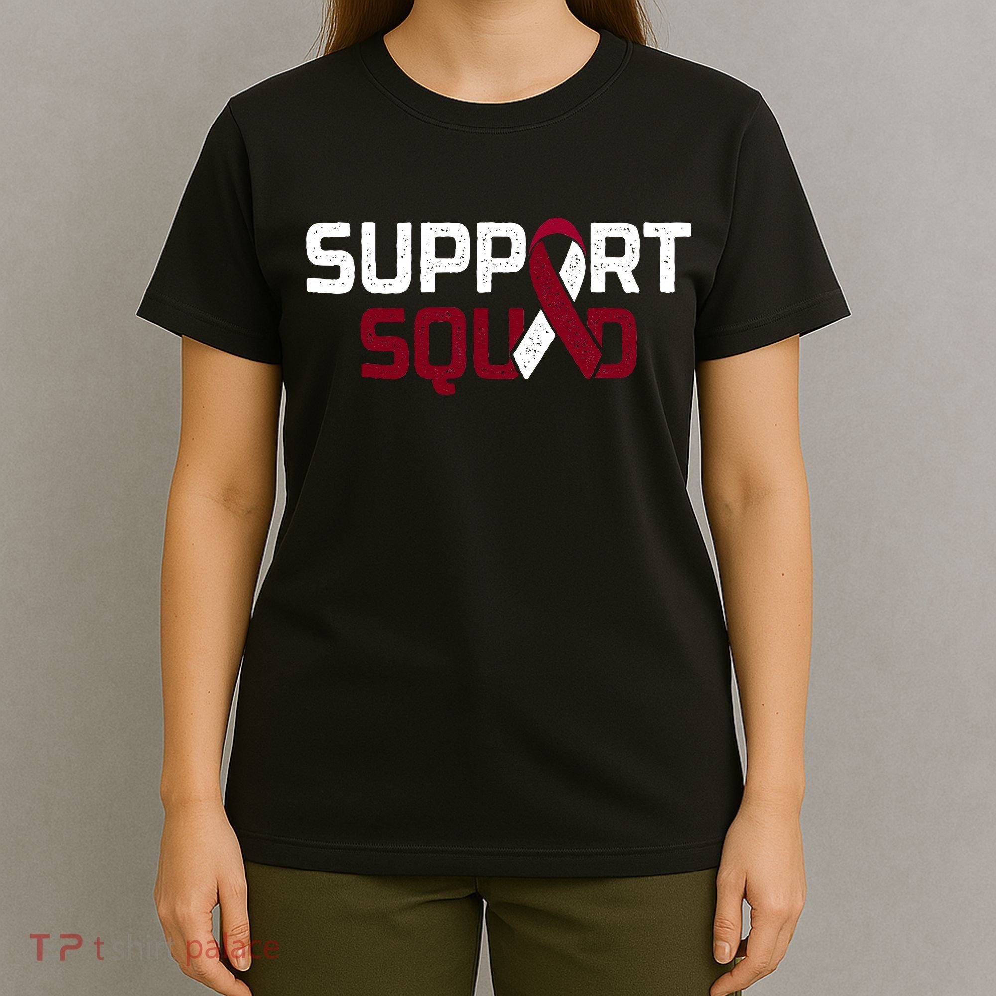 Support Squad Throat Oral Head & Neck Cancer Awareness T-Shirt